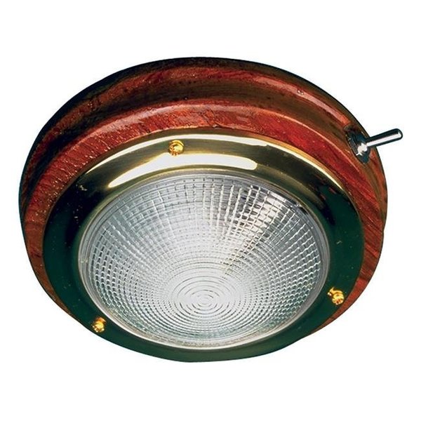 Sea Dog Sea-Dog 400209-1 Teak LED Dome Light - 5 in. Lens 400209-1